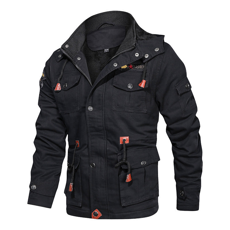 Herren Utility-Parka mit Teddyfutter und Mehrfachtaschen Drune