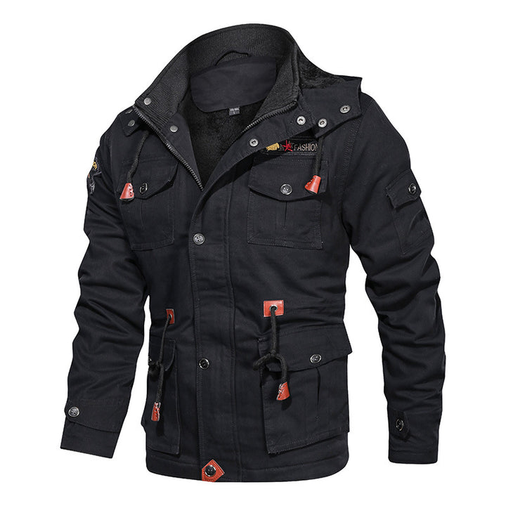 Herren Utility-Parka mit Teddyfutter und Mehrfachtaschen Drune