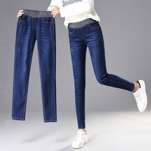 Damen Skinny Jeans mit hohem Komfortbund Drune