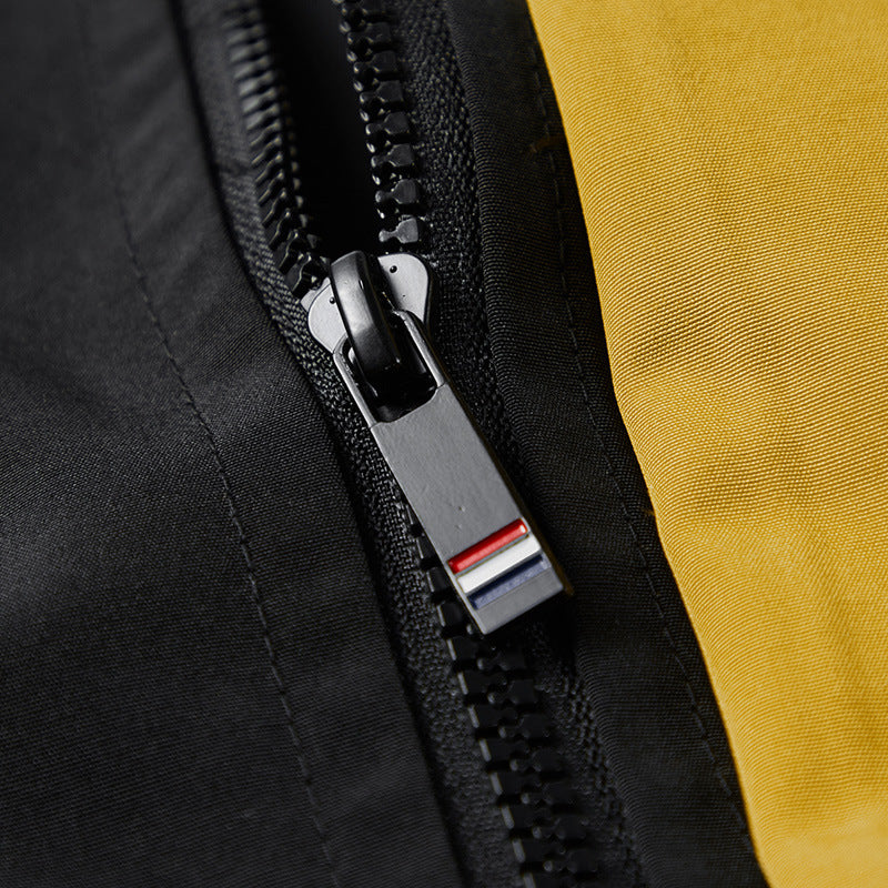 Herren Utility-Kapuzenshelljacke mit Multifachtaschen und kontrastgefütterter Kapuze Drune