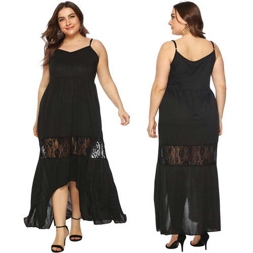 Damen Maxikleid mit Spitzenakzenten Drune