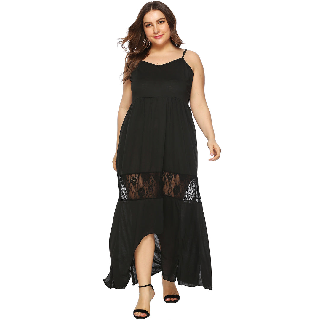 Damen Maxikleid mit Spitzenakzenten Drune