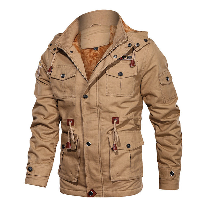 Herren Utility-Parka mit Teddyfutter und Mehrfachtaschen Drune