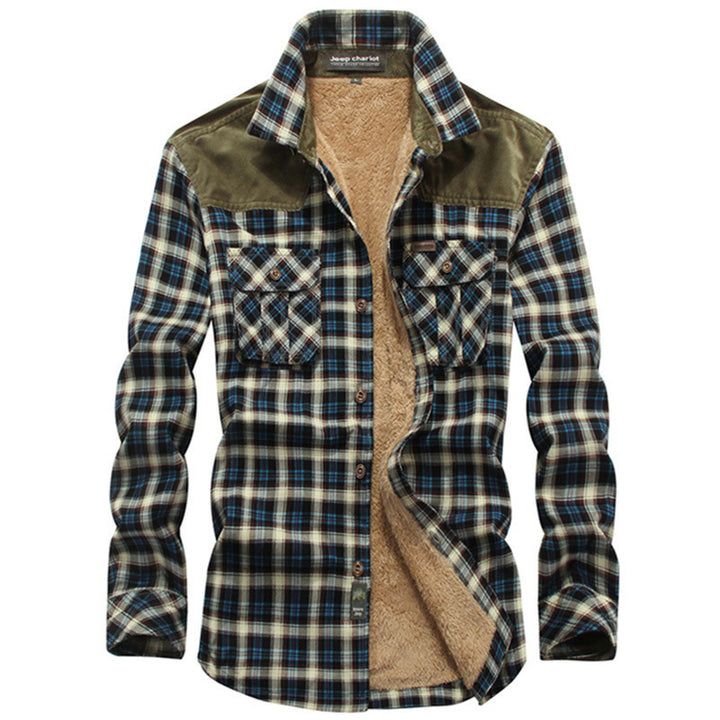 Herren Fleecegefütterte Hemdjacke Drune