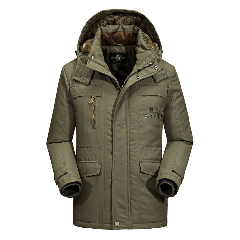 Herren Wetterfeste Winterjacke mit Fleece-Futter Drune