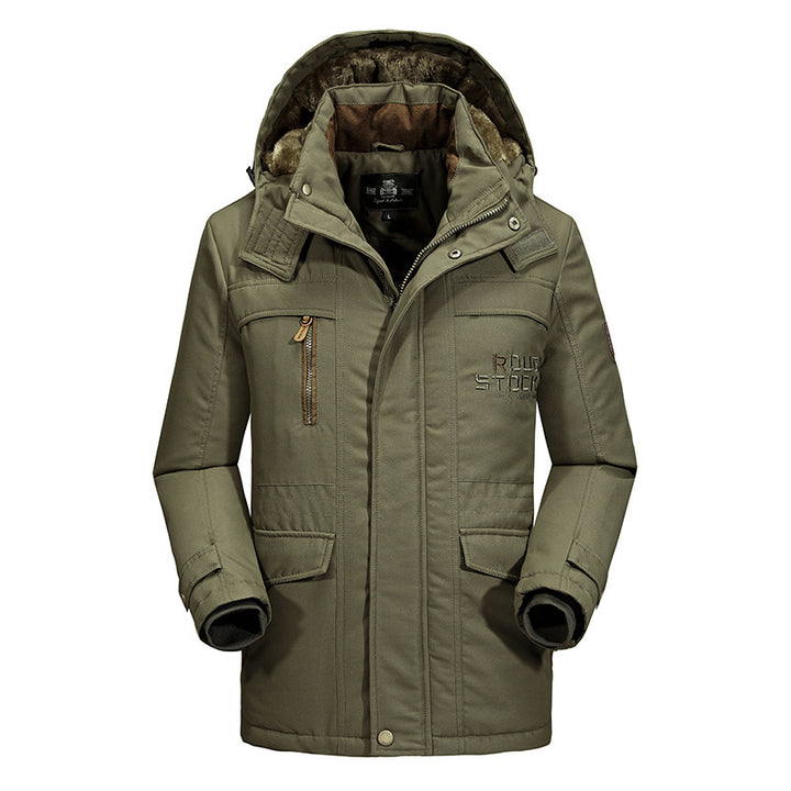 Herren Wetterfeste Winterjacke mit Fleece-Futter Drune
