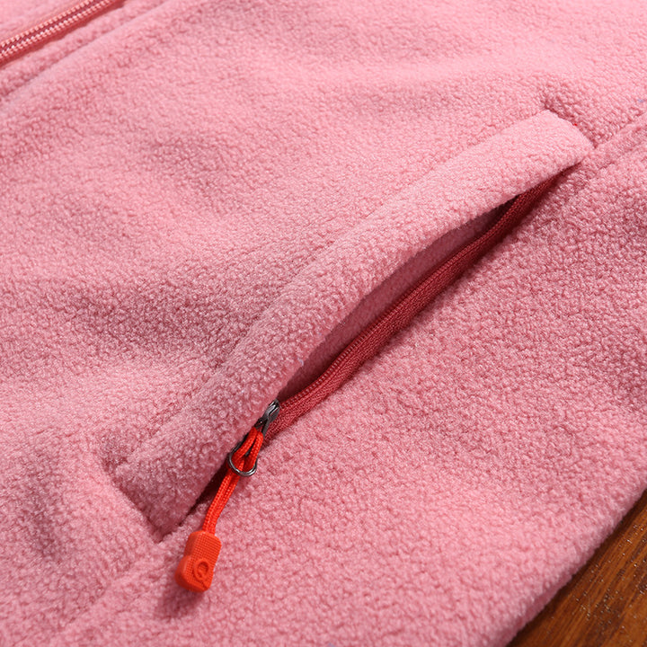 Damen Leichte Microfleece Jacke mit Stehkragen und durchgehendem Reißverschluss Drune