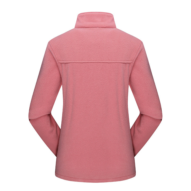 Damen Leichte Microfleece Jacke mit Stehkragen und durchgehendem Reißverschluss Drune
