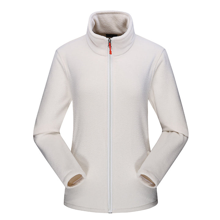 Damen Leichte Microfleece Jacke mit Stehkragen und durchgehendem Reißverschluss Drune