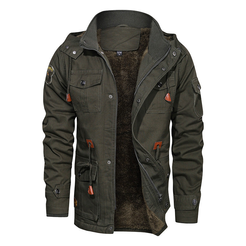 Herren Utility-Parka mit Teddyfutter und Mehrfachtaschen Drune