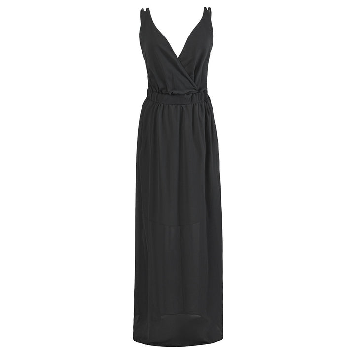 Damen Maxikleid mit elegantem Wickeldesign und schmeichelnder Silhouette Drune