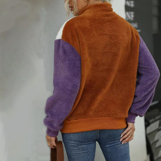 Drune | Patchwork Plüschpullover