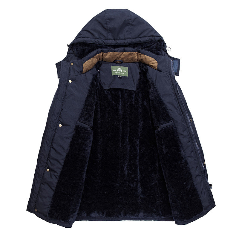 Herren Wetterfeste Winterjacke mit Fleece-Futter Drune