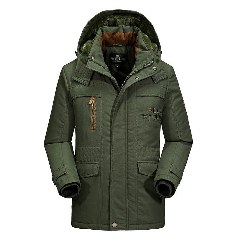 Herren Wetterfeste Winterjacke mit Fleece-Futter Drune