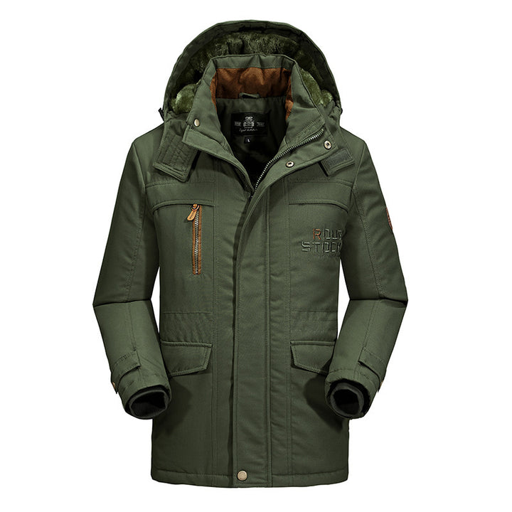 Herren Wetterfeste Winterjacke mit Fleece-Futter Drune