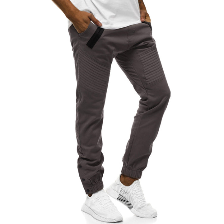 Herren Tech-Joggerhose mit gepolsterten Kniepaneelen, elastischem Tunnelzug und Druckknopf-Manschetten Drune