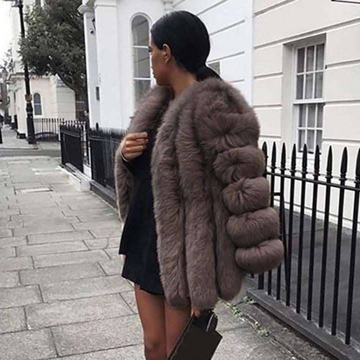 Drune | Kunstpelz-Mantel - Luxuriöser Oversized Schnitt - Glamouröse Winteroberbekleidung