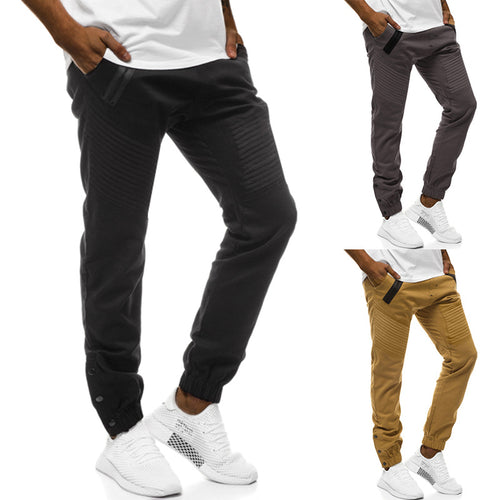Herren Tech-Joggerhose mit gepolsterten Kniepaneelen, elastischem Tunnelzug und Druckknopf-Manschetten Drune