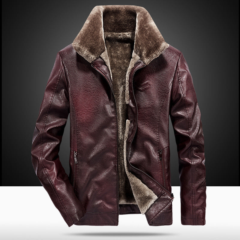 Herren elegante Lederjacke Drune