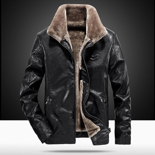 Herren elegante Lederjacke Drune