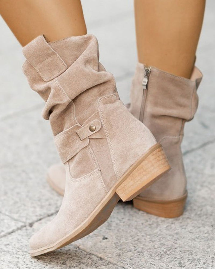 Drune | Modische Stiefel mit Flachen Absätzen
