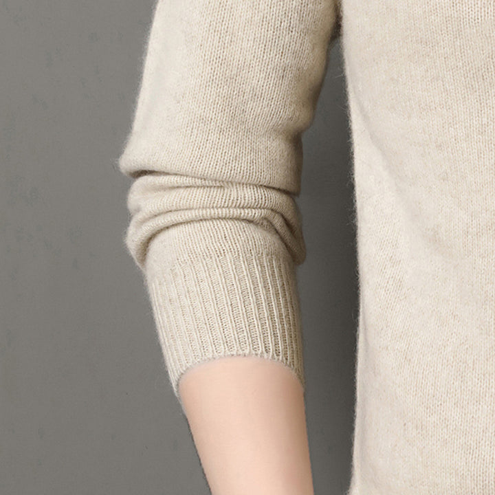 Herren-Yakwollpullover, Stehkragen, warm und gestrickt