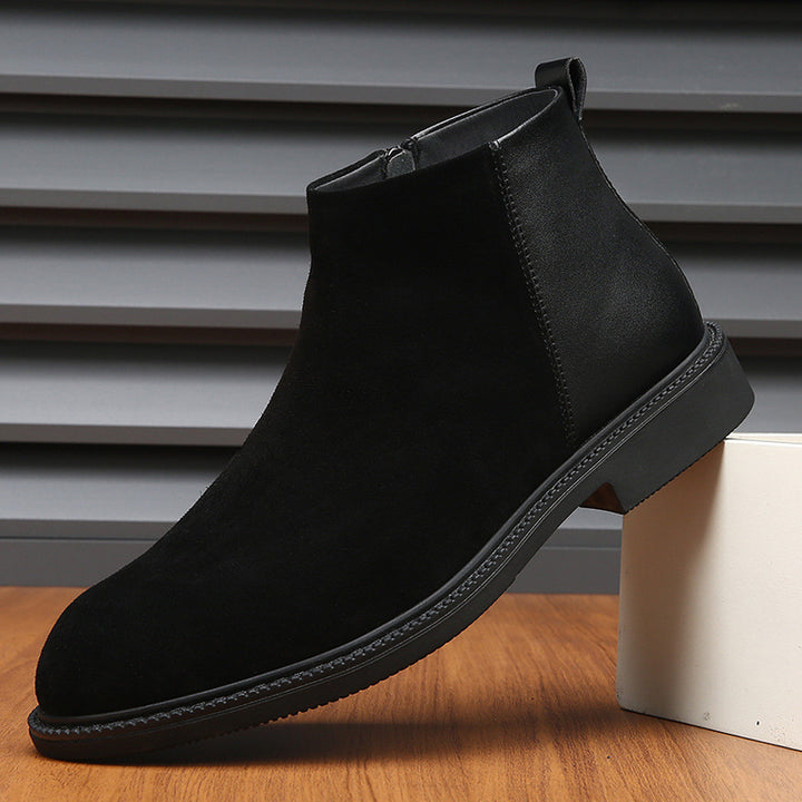 Gefütterte Herren-Lederstiefel, Schnürstiefeletten