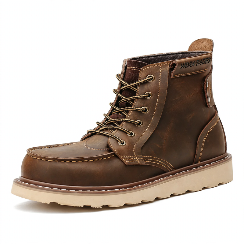 Herren-Arbeitsstiefel im Retro-Stil aus Leder