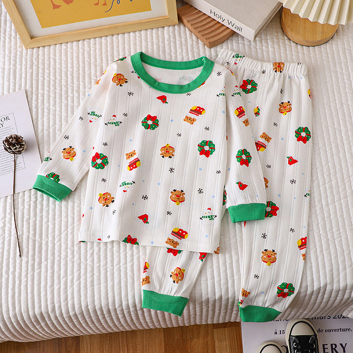Kinder-Baumwoll-Schlafanzug-Set für Jungen und Mädchen