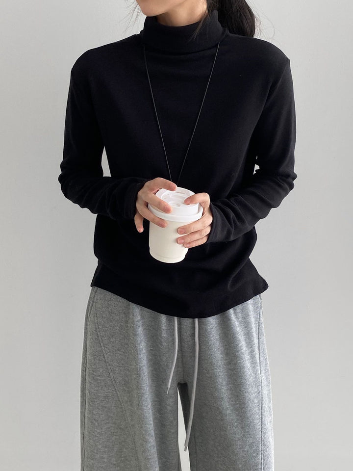 Damen-Strickpullover mit Stehkragen, weich