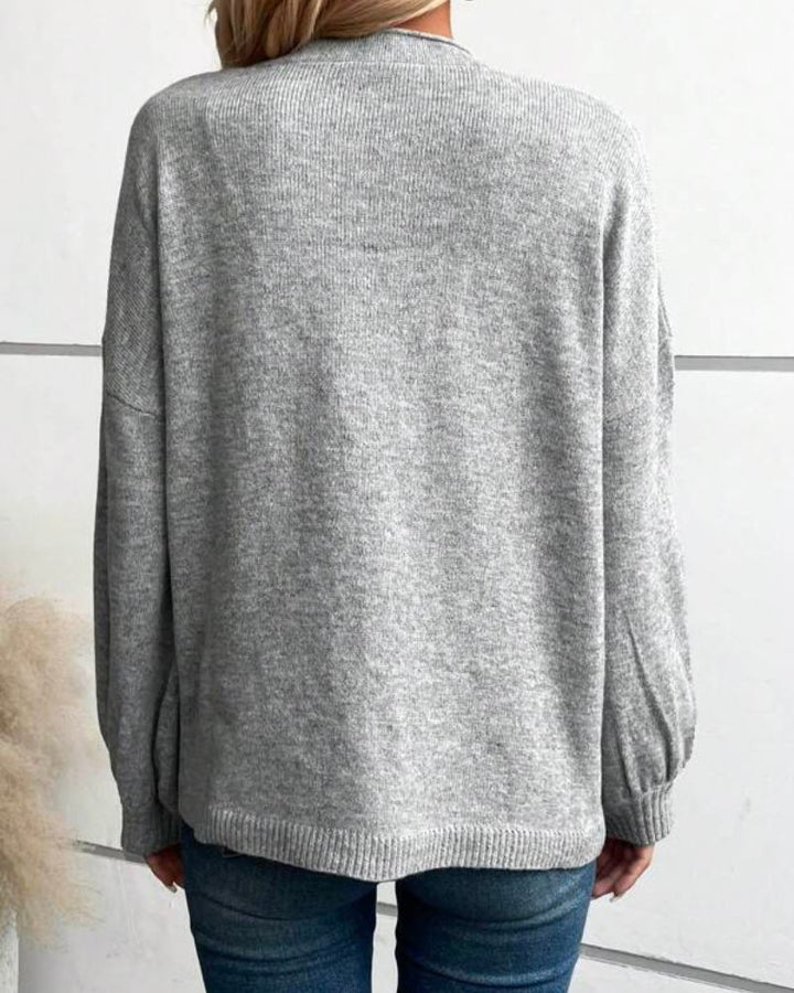 Drune | Lässig Langarm Sweater Cardigan