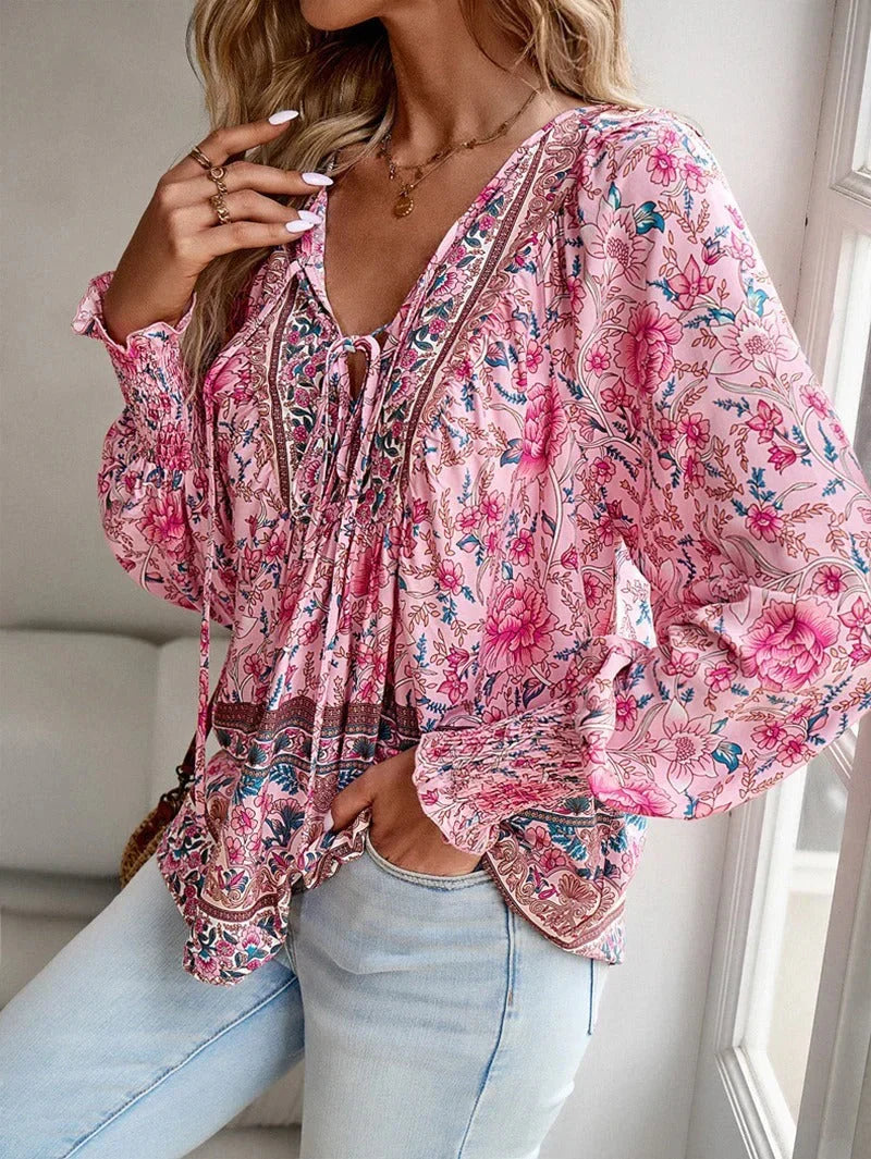 Drune | Blumenbluse Mit Langen Ärmeln Für Damen