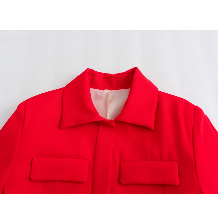 Drune | Bomberjack Damen Kurzjacke mit Vier Fronttaschen und Minimalistischem Design