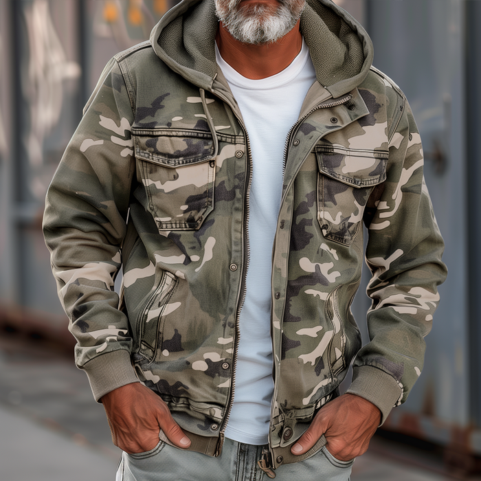 Drune | Jacke Mit Camouflage Druck