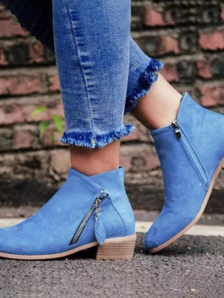 Drune | Ankle Zipper Aus Wildleder Stil Chic Und Unübertroffener Komfort