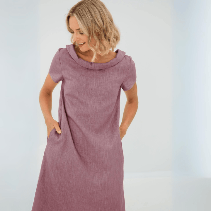 Drune | Lässiges Leinenkleid Für Damen
