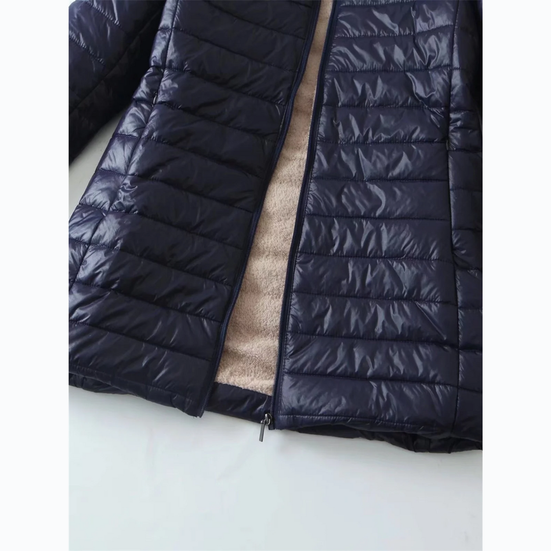 Drune | Luxuriöse Fleecegefütterte gepolsterte Jacke mit Kapuze für zusätzlichen Komfort Ideal für Herbst/Winter