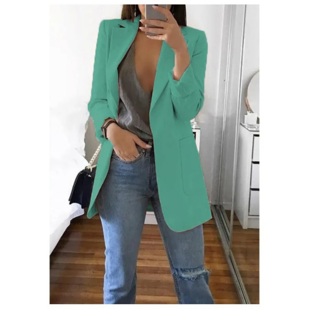 Drune | Doppelreihiger Blazer mit Druck, Damen Bürooutfit