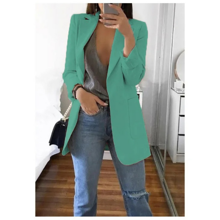 Drune | Doppelreihiger Blazer mit Druck, Damen Bürooutfit