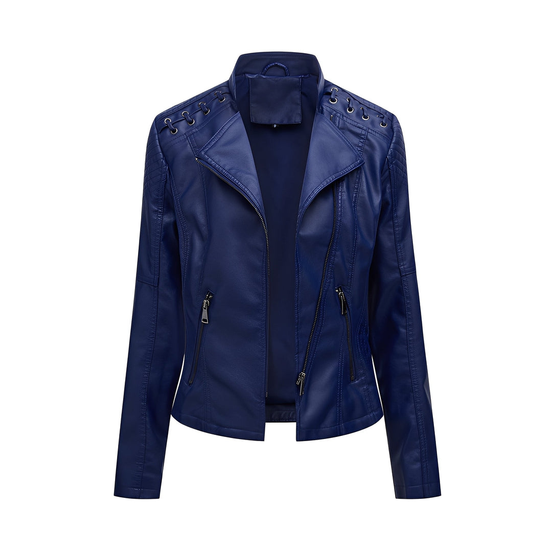 Drune | Stilvolle, slim kurze Lederjacke für Damen