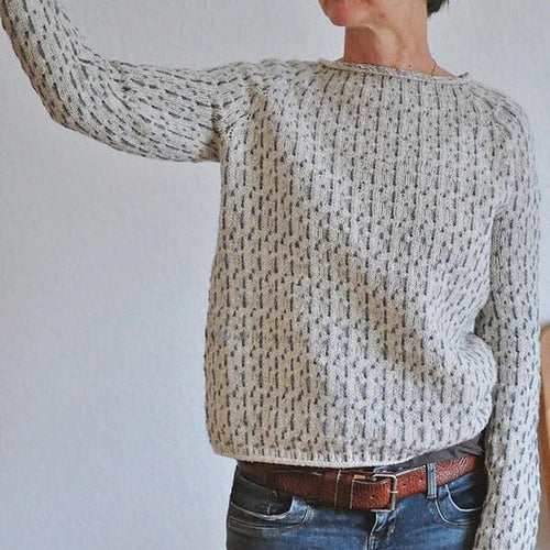 Drune | Grauer Boot-Ausschnitt Pullover - Stilvolle und Bequeme Damenbekleidung