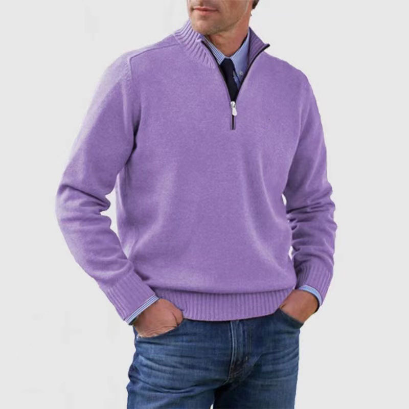 Drune | Eleganter Pullover für Herren mit halbem Reißverschluss