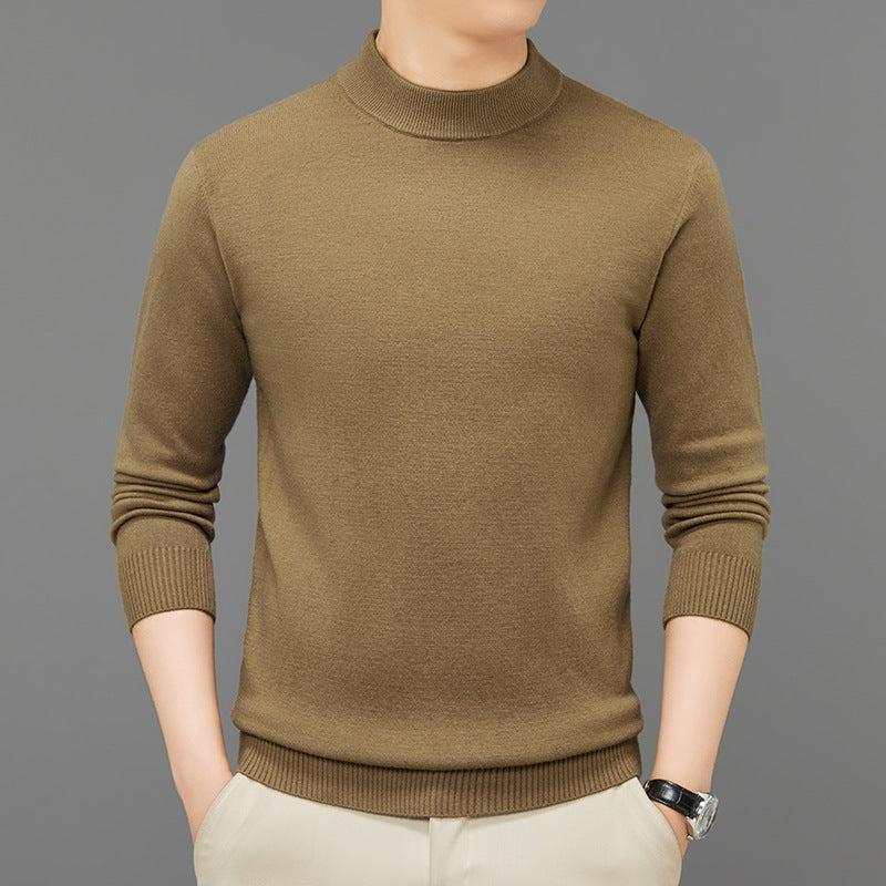 Herren-Strickpullover mit Stehkragen
