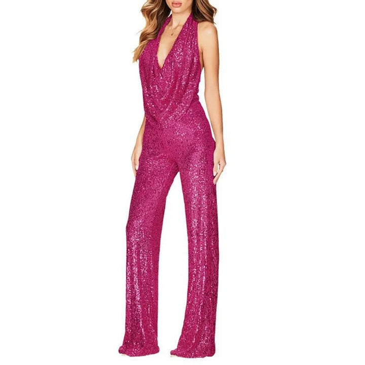 Damen eleganter Glitzer-Jumpsuit Drune