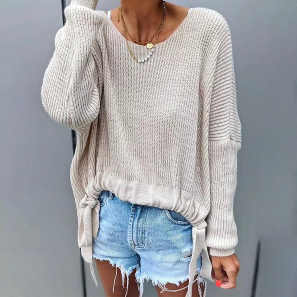 Drune | Pullover mit Rundhalsausschnitt in Pfirsich