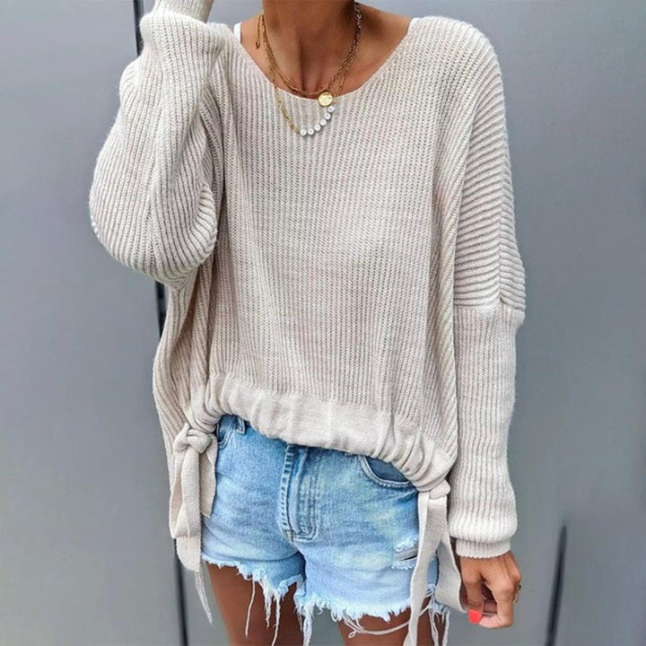 Drune | Pullover mit Rundhalsausschnitt in Pfirsich