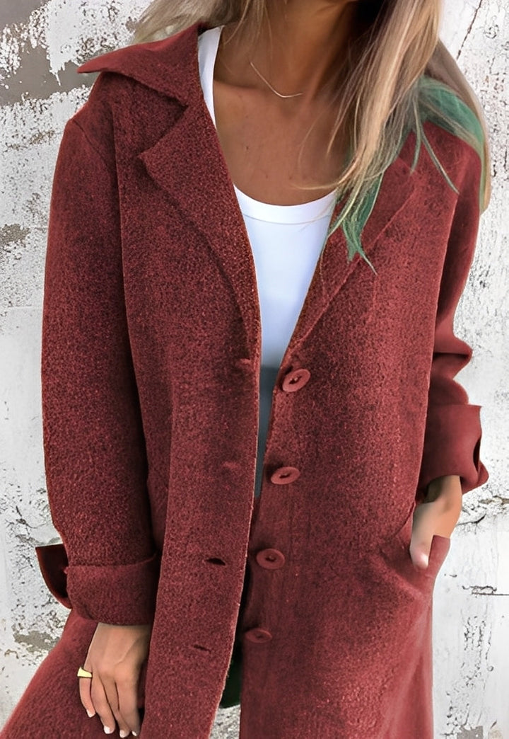 Drune | Lässiger langer Strickmantel für Frauen