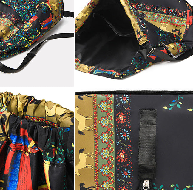 Drune Faltbarer Rucksack | Großer Wasserdichter Rucksack zum Zusammenfalten mit Kordelzug