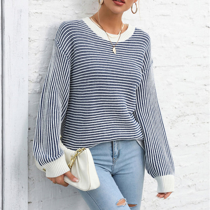 Drune | Gestreifter Strickpullover Mit Lässigem Schnitt