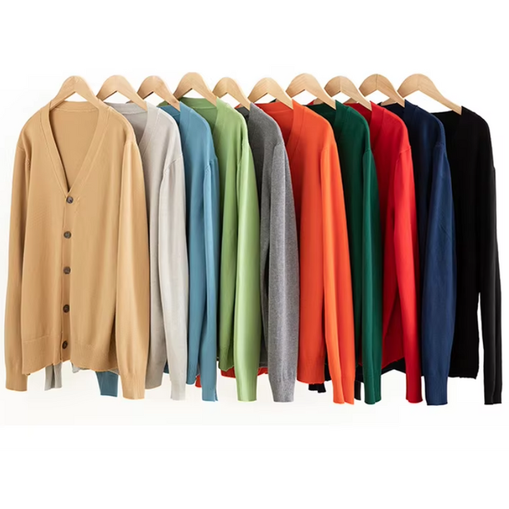 Drune | Herren Strickjacke Mit Knöpfen, Leichter Stoff, Klassischer V-ausschnitt